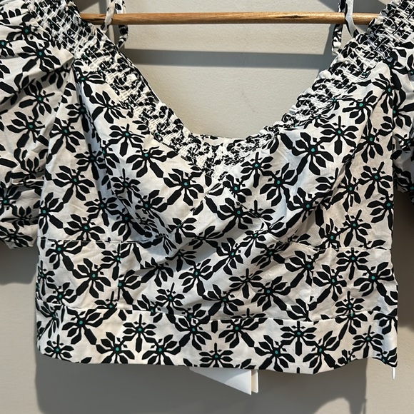 NWT Diane von Furstenberg DVF Margaret Cold Shoulder Crop Top - Picture 5 of 8